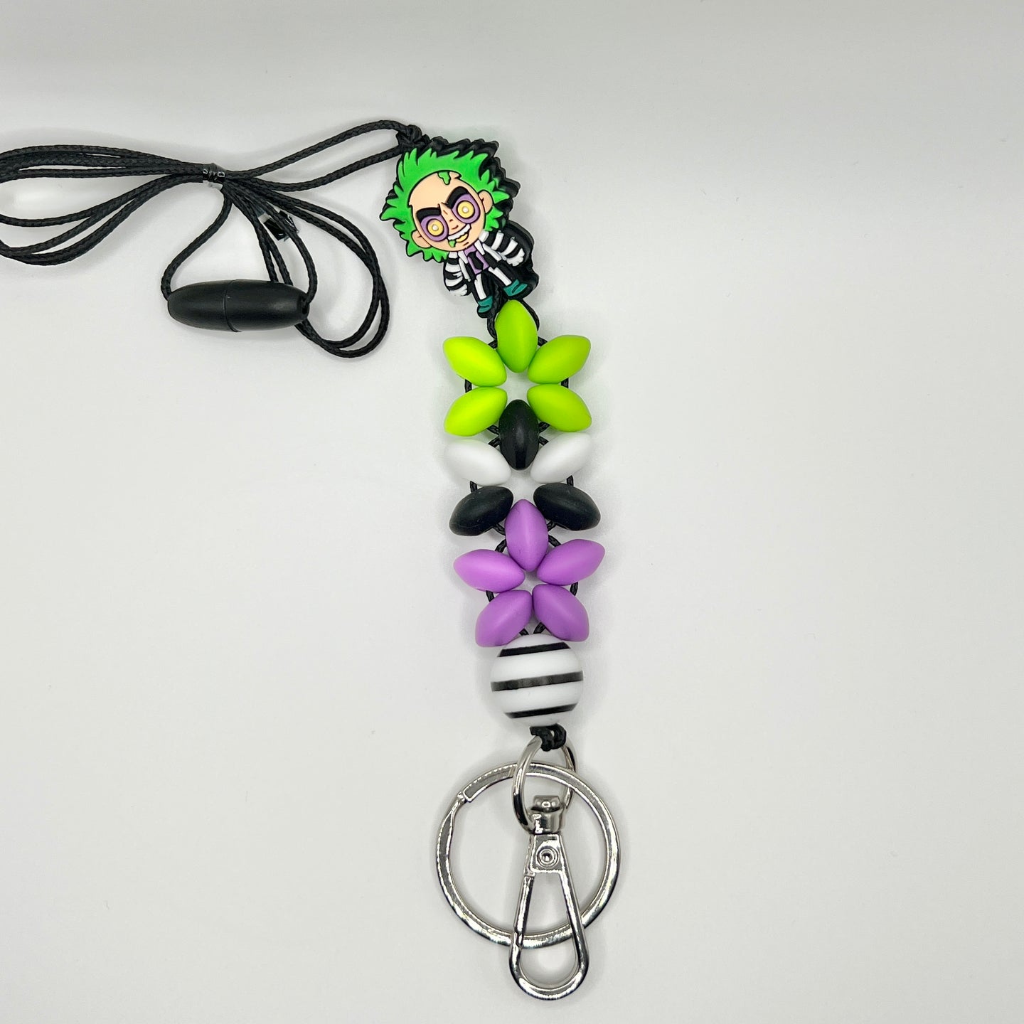 Green Hair Guy Flower Lanyard